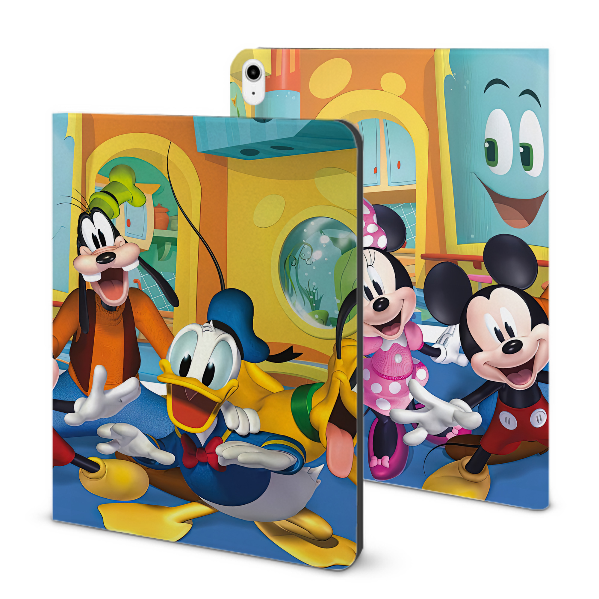 （画像用） ミッキーマウス Mickey Mouse IPadケース ペンホルダー付き ブックスタイルデザイン